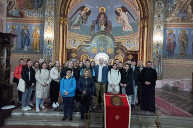 Nagykanizsai diákok az adai pravoszláv templomban
