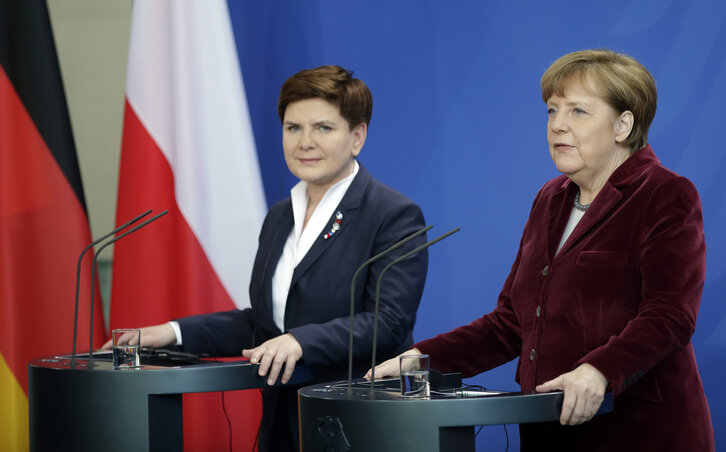 Beata Szydlo és Angela Merkel (Fotó: Beta/AP)