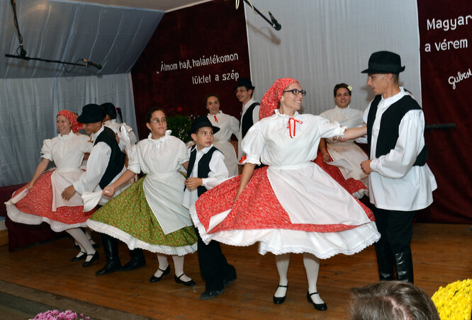A mitrovicai Szerémség Magyar Művelődési Egyesület énekkel és tánccal is bemutatkozott (Fotó: Dávid Csilla)