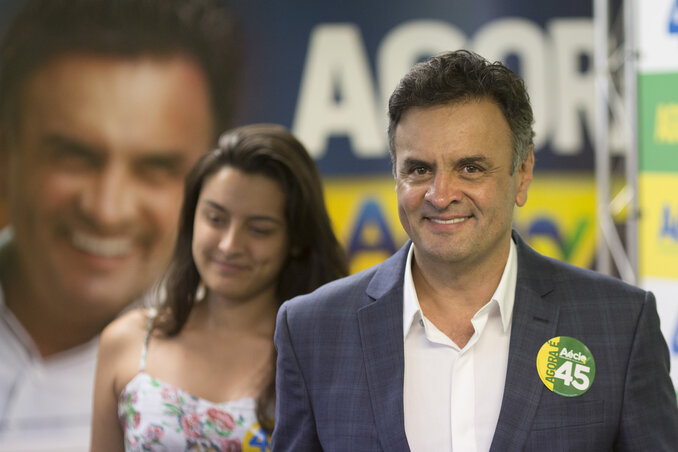 ...és jobboldali ellenfele, Aécio Neves (Fotók: Beta/AP)