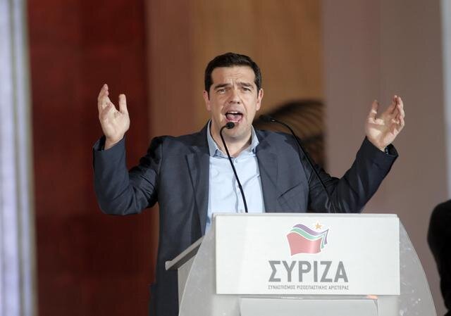 Győzelmi beszédében Ciprasz azt hangsúlyozta, hogy hazája ezúttal maga mögött hagyta a megszorítások időszakát (Fotó: Beta/AP)