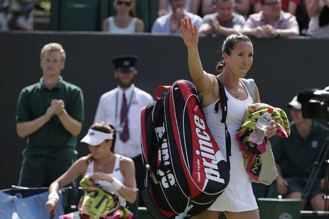 Jelena Janković hétfőn búcsút intett Wimbledonnak (fotó: Beta)