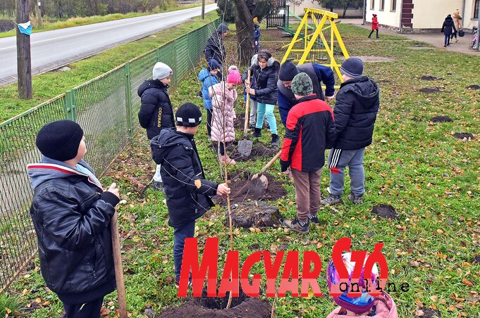 A tanulók kivették a részüket a munkából (Fotó: Gergely Árpád felvétele)