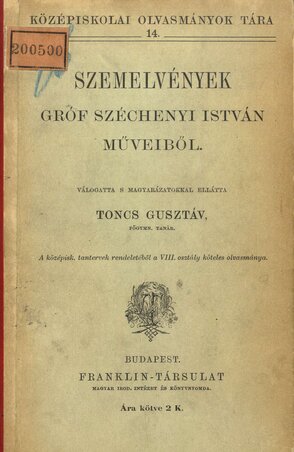 Toncs Gusztáv könyve (Forrás: Az OSZK gyűjteménye)