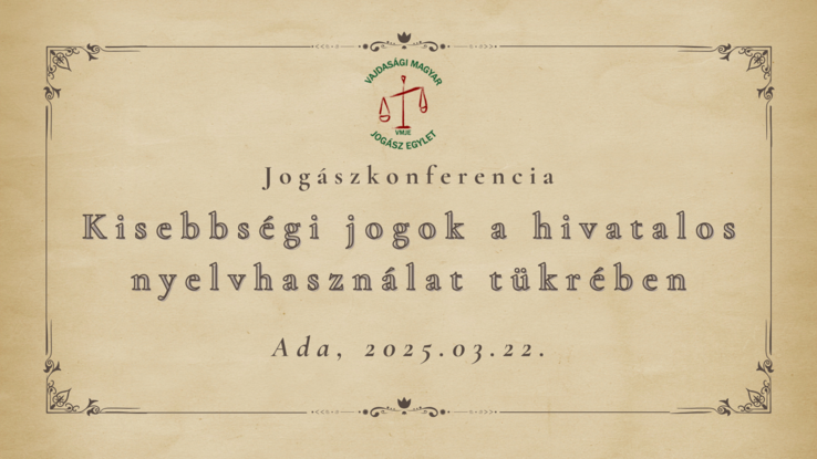 A Jogászkonferencia hivatalos plakátja