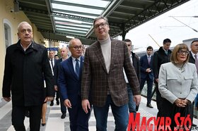 Aleksandar Vučić a szabadkai vasútállomáson