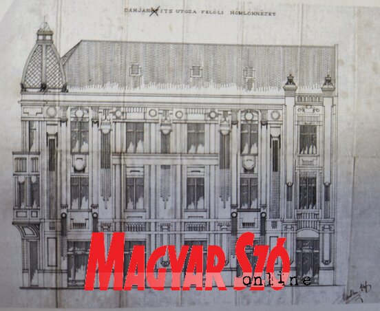 1913-ban a Makszim Gorkij utcafront felől lévő üzlethelyiségben egy kelmefestő műhely működött / A Szabadkai Községközi Műemlékvédelmi Intézet archívumából
