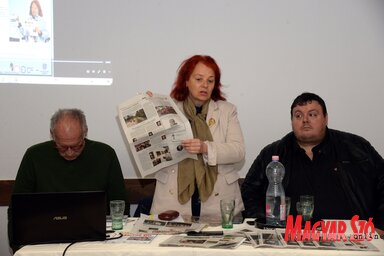 Varjú Márta főszerkesztő a Magyar Szó történetét ismertette (Fotó: Dávid Csilla felvétele)