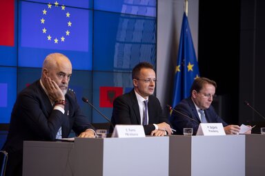 EU-elnökség - Az EU-Albánia kormányközi konferencia (Forrás:MTI)