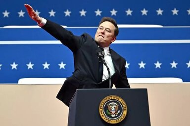 Trump beiktatásán Elon Musk beszéde közben egyesek szerint náci karlendítést produkált. A milliárdos szerint mocskos dolog azok részéről, akik ilyesmit állítanak (Fotó: AP)