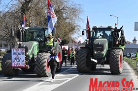 Tiltakozás a Futaki Mezőgazdasági Iskola és Diákotthon épülete előtt