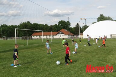 Nagy lendülettel edzenek a legfiatalabb focisták Adán (Fotó: Csincsik Zsolt)