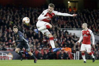 Aaron Ramsey, az Arsenal egyik legjobbja a moszkvaiak ellen (Fotó: Beta/AP)