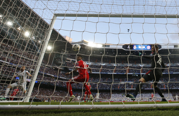 Benzema első gólja (Fotó: Beta/AP)