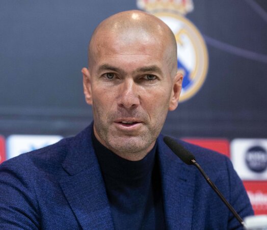 Zinédine Zidane a tegnapi sajtótájékoztatón (fotó: Beta/AP)