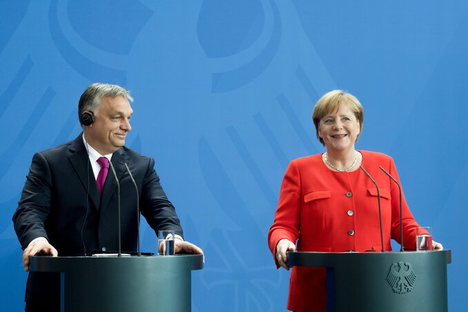 Orbán Viktor és Angela Merkel sajtótájékoztatója (fotó: MTI)