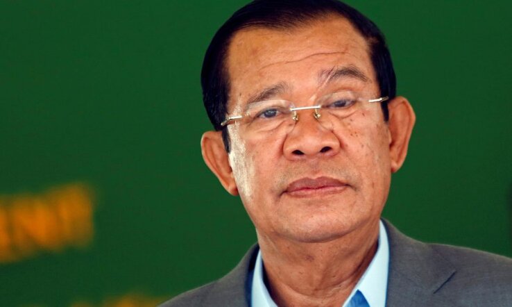 Hun Sen miniszterelnök (Fotó: Reuters/Samrang Pring)