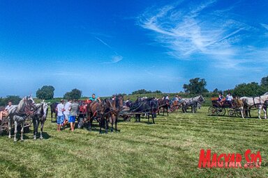 A rendezvény elején lovasok és lovaskocsik vonultak fel (Horváth Zsolt felvétele)