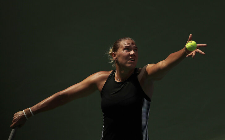 Kaia Kanepi kiejtette a világelsőt (Fotó: Beta/AP)