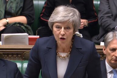 Theresa May brit kormányfő (Fotó: Beta/AP)