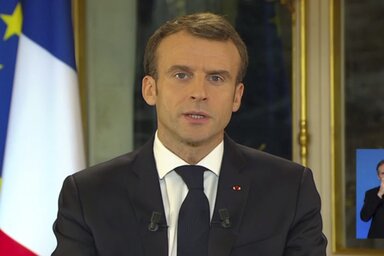 Emmanuel Macron francia államfő (Fotó: Beta/AP)