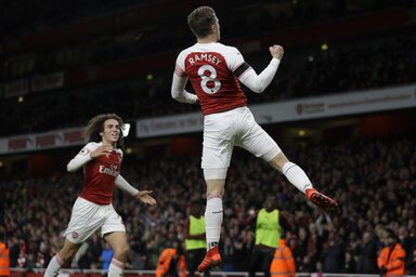 Ramsey góllal járult hozzá az Arsenal sikeréhez (Fotó: Beta/AP)