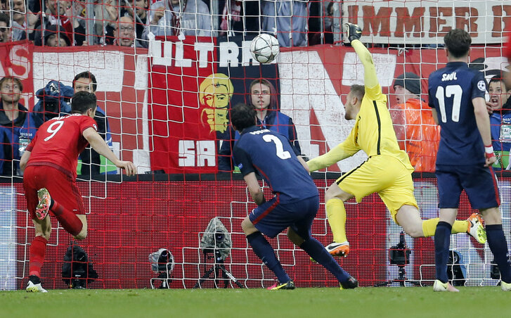 Lewandowski második góljánál ismét felcsillant a remény a Bayern számára (Fotó-Beta/AP)
