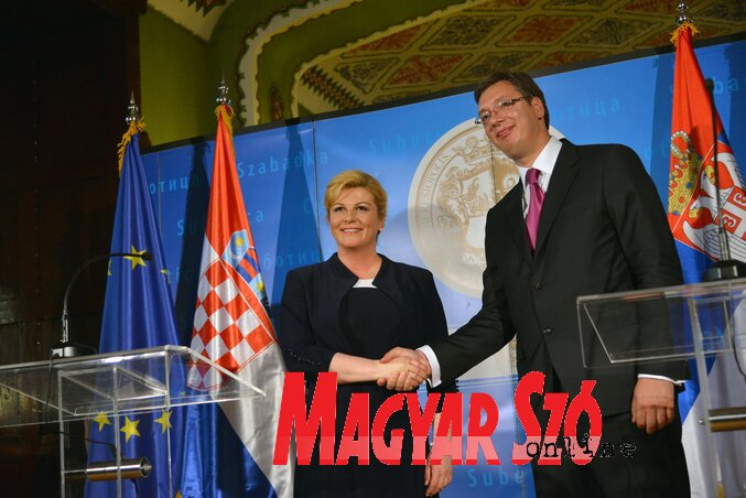 Kolinda Grabar-Kitarović és Aleksandar Vučić (Molnár Edvárd felvétele)