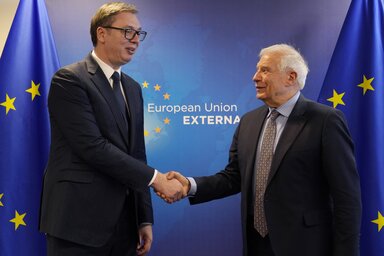 Aleksandar Vučić délután Josep Borrell-lel is találkozott (Fotó: Beta)