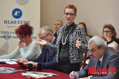 Vladimíra Dorčová-Valtnerová a kisebbségi akcióterv fontosságát hangsúlyozta (Ótos András felvétele)