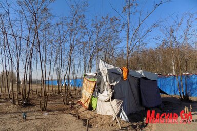 Horgosnál több sátor üresen maradt (Jenei Klementína felvétele)
