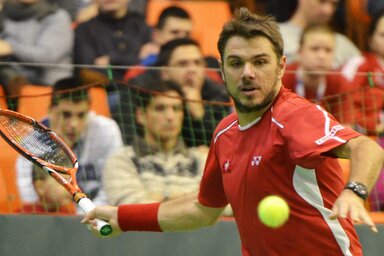 Stanislas Wawrinka négy játszmában nyert Dušan Lajović ellen (Fotó: Ótos András)