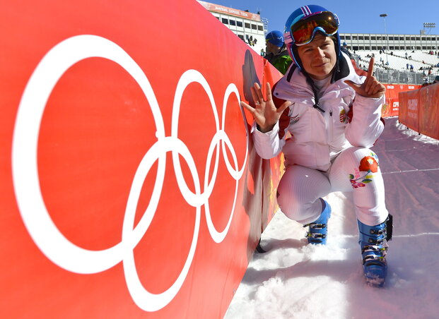 A hetedik te magad légy: Miklós Edit a 2014-es szocsi téli olimpia alpesisí-versenyei női lesiklásának döntője után (MTI)