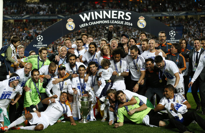 A Real Madrid a futballtörténelem első együttese, amely tíz alkalommal nyerte meg a legrangosabb európai kupasorozatot (Fotó: Beta/AP)