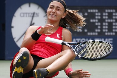 Aleksandra Krunić maga is nehezen hitte el, hogy legyőzte a kétszeres wimbledoni győztes Petra Kvitovát (Fotó:  Beta/AP)