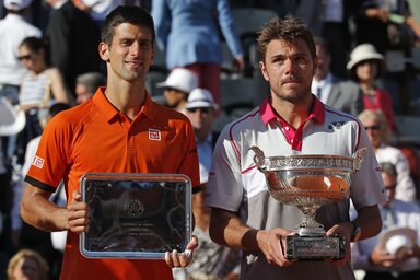 Kettejük közül Wawrinkának sikerült élete első Roland Garros-trófeáját megszerezni (Fotó: Beta/AP)