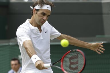 Elsőként Roger Federer jutott be a wimbledoni torna elődöntőjébe (fotó: Beta)