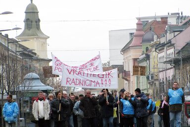 Hiába sztrájkoltak és tüntettek a GIK Banat dolgozói (Fotó: Kecskés István)