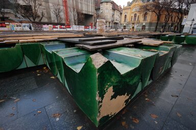 A zöld szökőkút felújításához szükséges tervdokumentáció elkészítésére 5 millió dinárt irányoztak elő (Molnár Edvárd fotója)