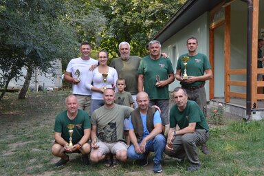 Az agyaggalamblövész-bajnokság legeredményesebb csapatai (Papp László felvétele)