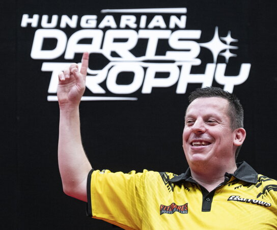 Dave Chisnall győzelmet ünnepelhetett (Fotó: MTI)