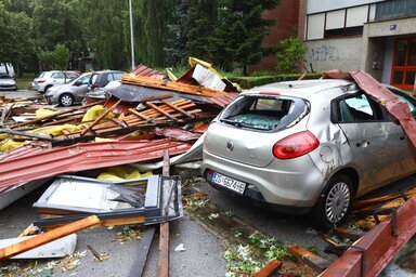 A viharban a legnagyobb pusztítás Zágrábot érte (Fotó: CROPIX)