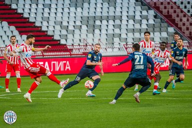 A TSC a múlt hétvégén felkészülési mérkőzést játszott a bajnok Crvena zvezdával, és Belgrádban 3:0-ra kikaptak. Felvételünk ezen a meccsen készült. (Fotó: TSC)