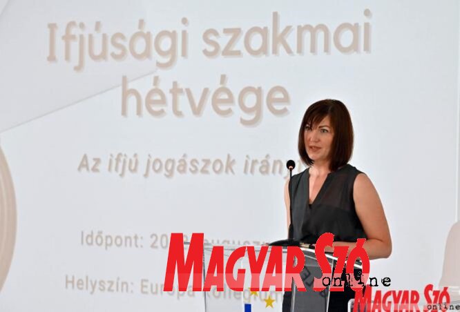 Žofija Rigo Pal: Nacionalni savet je prepoznao važnost podrške budućim mađarskim pravnicima (Foto: Andraš Otoš)