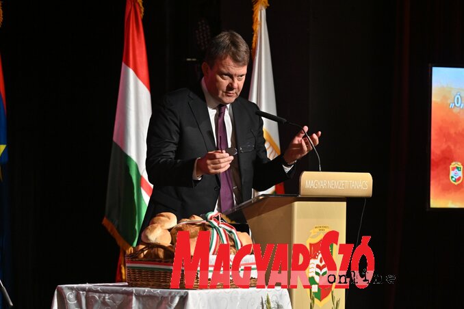 Igor Mirović tartományi kormányfő beszédét tartja (Ótos András felvétele)