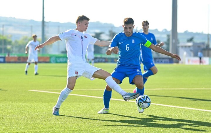 A norvég és a görög fiúk meccse összesen kilenc találatot hozott (Fotó: starsports.gr)