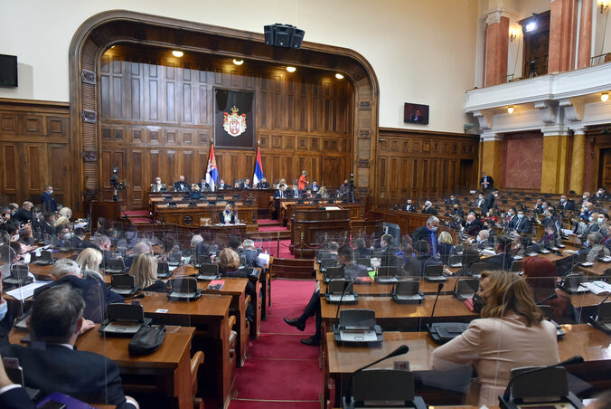 A parlament ülése (Fotó: Beta)
