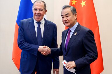 Lavrov és Vang Ji a G20-ak találkozóján (Fotó: Beta/AP)