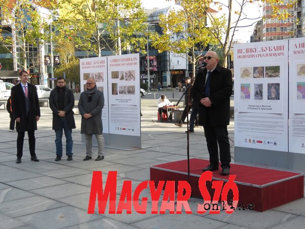 A híres szerbek és magyarok nagy szerelmei elnevezésű kiállítás megnyitóján novemberben (Miklós Hajnalka felvétele)