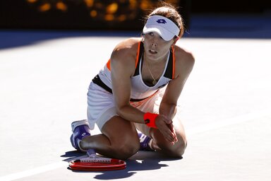 Alizé Cornet maga sem hitte el a haditettet (Fotó: Beta/AP)